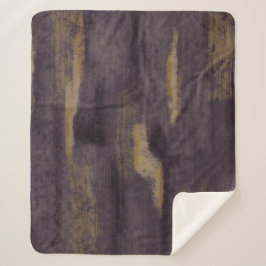Couverture Sherpa Colles douces Abstraites Plum profond & Or
