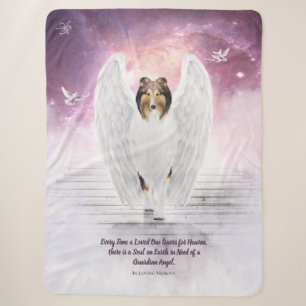Couverture Sherpa Collie Angel sur Dog Heaven Stairs, Mémorial aux a