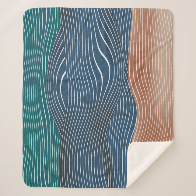 Couverture Sherpa Collines naturelles : motif sans soudure. (Devant)