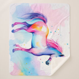 Couverture Sherpa Coloré Pony 2