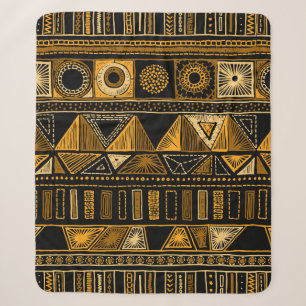 Couverture Sherpa Coloré tribal ethnique sans couture motif
