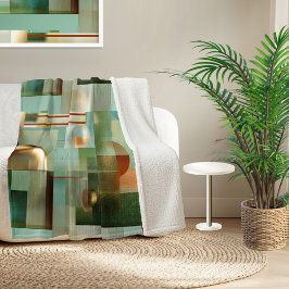 Couverture Sherpa Colorful Abstract Modern Art Pattern