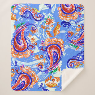 Couverture Sherpa Colorful paisible sans couture motif