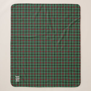 Couverture Sherpa Comté Waterford Tartan Monogramme