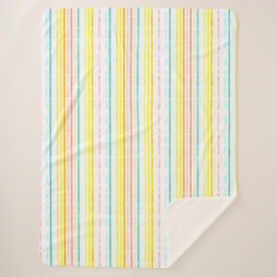 Couverture Sherpa Conception de bandes de couleur claire