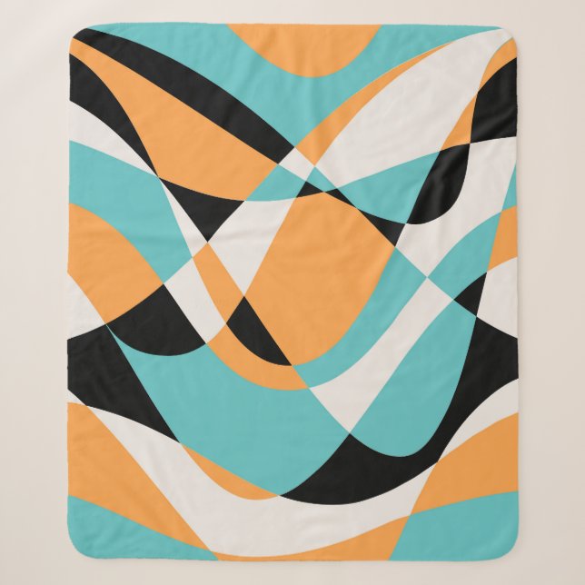 Couverture Sherpa Conception Motif sans faille Abstraite Waves (Devant)