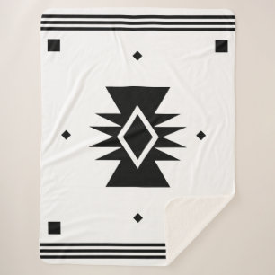 Couverture Sherpa Conception noire et blanche de sud-ouest