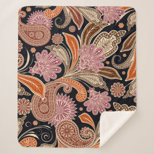 Couverture Sherpa Conception traditionnelle Motif sans couture