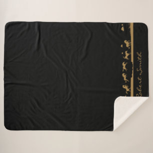 Couverture Sherpa Concevez votre propre Cheval Chic Moderne Polo Equ