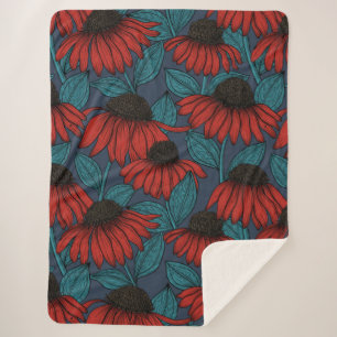 Couverture Sherpa Confleurs rouges