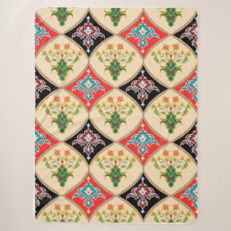Couverture Sherpa "Confort d'alimentation en fleurs" - Fleur Fleece