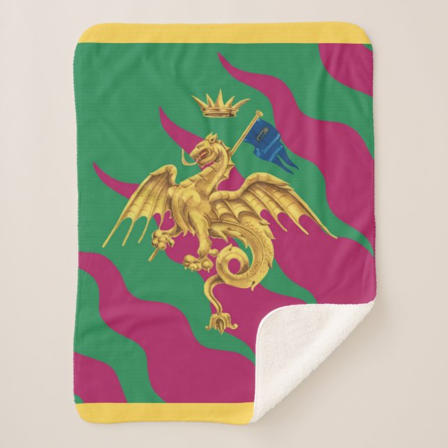 Couverture Sherpa Contrada del Drago (Dragon) Palio di Siena (Devant)