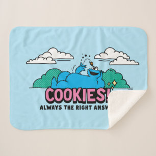 Couverture Sherpa Cookie Monster Les cookies sont toujours la bonn