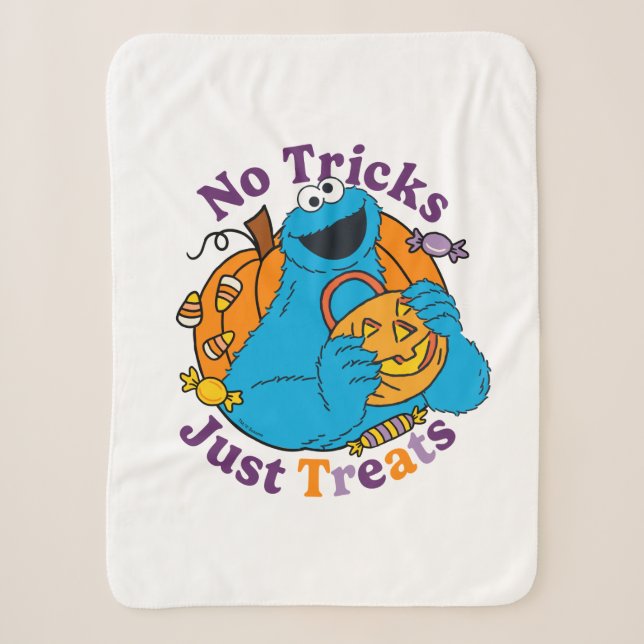 Couverture Sherpa Cookie Monster | Pas de traces juste des traitemen (Devant)