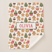 Cookies de Noël doux Nom de bébé personnalisé Elle