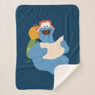 Couverture Sherpa Cookies Monster Lire Une Carte