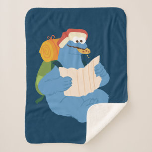 Couverture Sherpa Cookies Monster Lire Une Carte