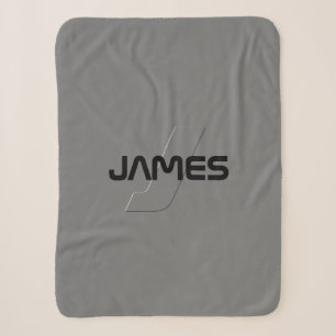 Couverture Sherpa Cool personnalisable Nom et monogramme Vêtements
