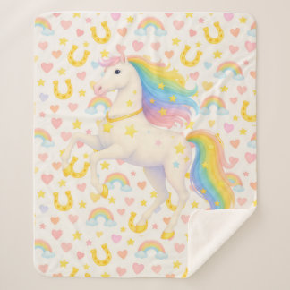 Couverture Sherpa Cooper & Cody Best-Friend Horses Fleece Throw