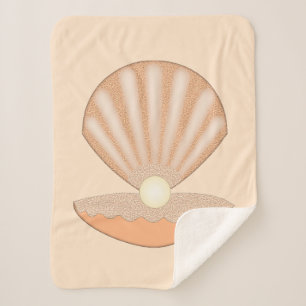 Couverture Sherpa Coquille d'huître et Perle Unisexe