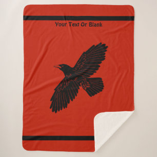 Couverture Sherpa Corbeau rouge