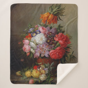 Couverture Sherpa Cornelis Johannes van Hulsteijn Vase avec Fleurs