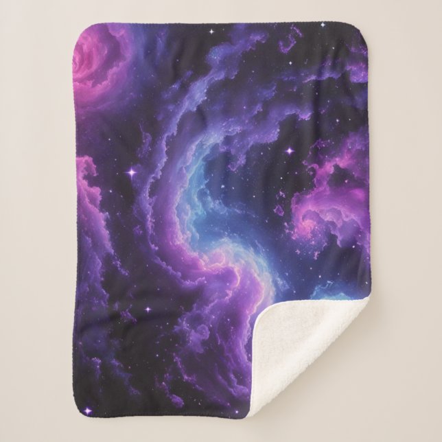 Couverture Sherpa Cosmic Galaxy Nebula Abstract Space Art Design (Devant)