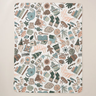 Couverture Sherpa Cosy Hygge Motif sans couture Sherpa Blanket