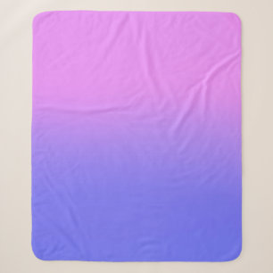 Couverture Sherpa Coucher de soleil Ombre rose et violet