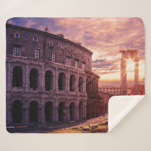 Couverture Sherpa Coucher de soleil sur le Colisée de Rome à Rome