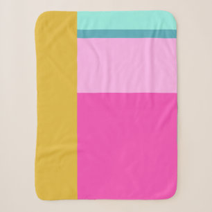 Couverture Sherpa Couleur bloc Art géométrique Formes turquoise br