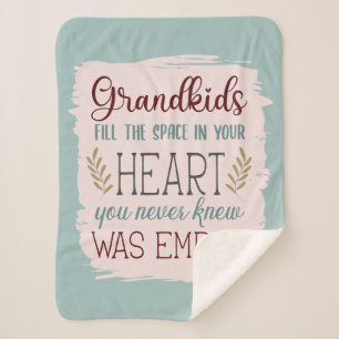 Couverture Sherpa Couleur mignonne Editable Grandkids Remplir la cit