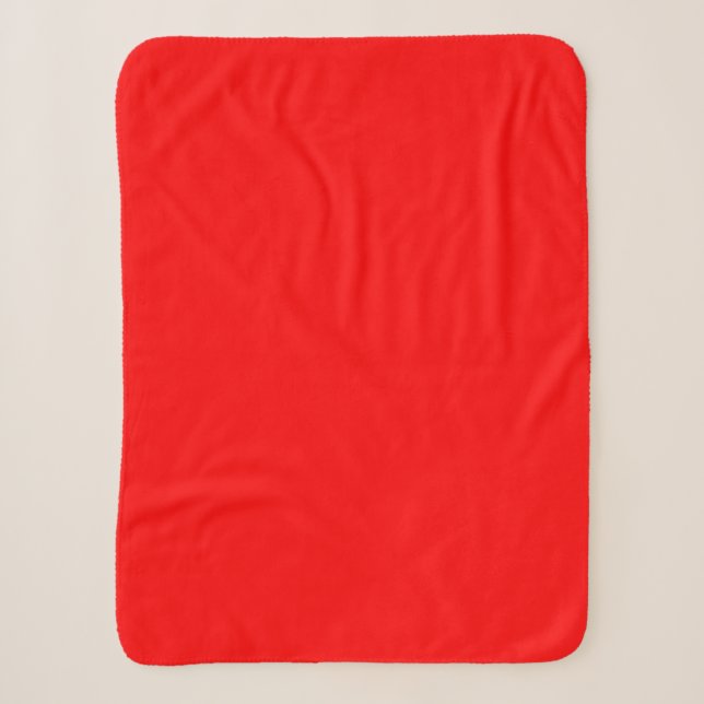 Couverture Sherpa couleur rouge (Devant)