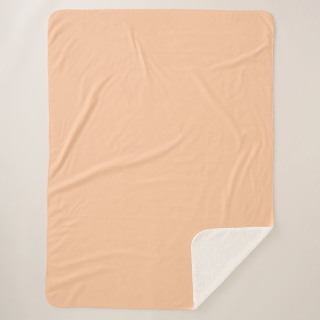 Couverture Sherpa Couleur solide profonde Peach (Devant)