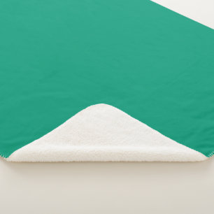 Couverture Sherpa Couleur tendance - Jade Green Blanche Sherpa