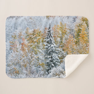 Couverture Sherpa Couleurs d'automne des trembles et neige Keebler P