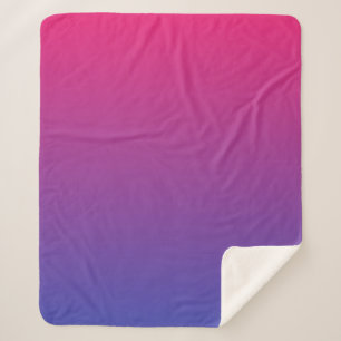 Couverture Sherpa Couleurs dégradées rose et violet