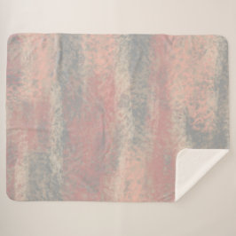 Couverture Sherpa Couleurs douces Abstraites gris beige rose
