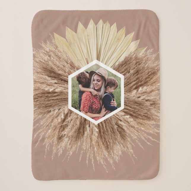 Couverture Sherpa Couleurs neutres rustiques chaudes Photos personna (Devant)