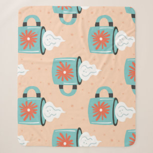 Couverture Sherpa Coupe bleu clair Motif sans voile.