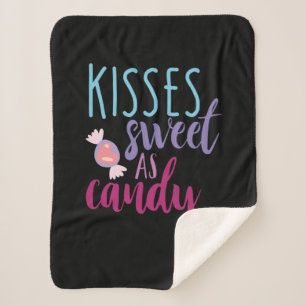 Couverture Sherpa Couple Art Kisses Sweet As Candy