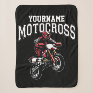Couverture Sherpa Course Motocross Dirt Bike Rider personnalisée 