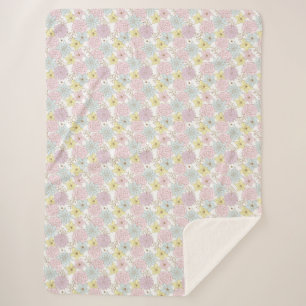 Couverture Sherpa couvre-lit de fleurs printanières