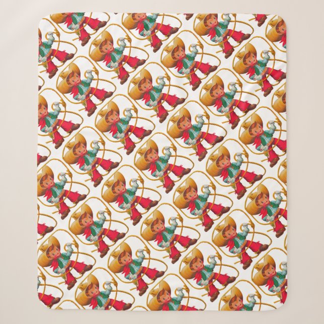 Couverture Sherpa Cowboy Retro Boy Child Cute Western (Devant)