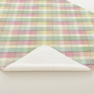Couverture Sherpa Cozy colorful tartan Sherpa Blanket