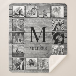 Couverture Sherpa Create Your Custom Photo Collage Rustic Farmhouse