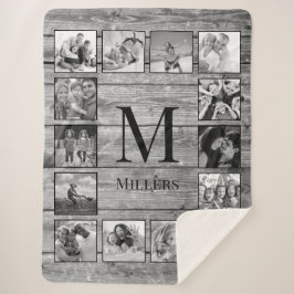 Couverture Sherpa Create Your Custom Photo Collage Rustic Farmhouse