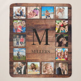 Couverture Sherpa Create Your Custom Photo Collage Rustic Farmhouse
