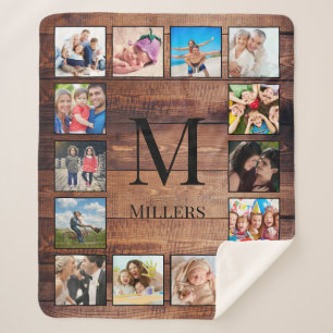 Couverture Sherpa Create Your Custom Photo Collage Rustic Farmhouse