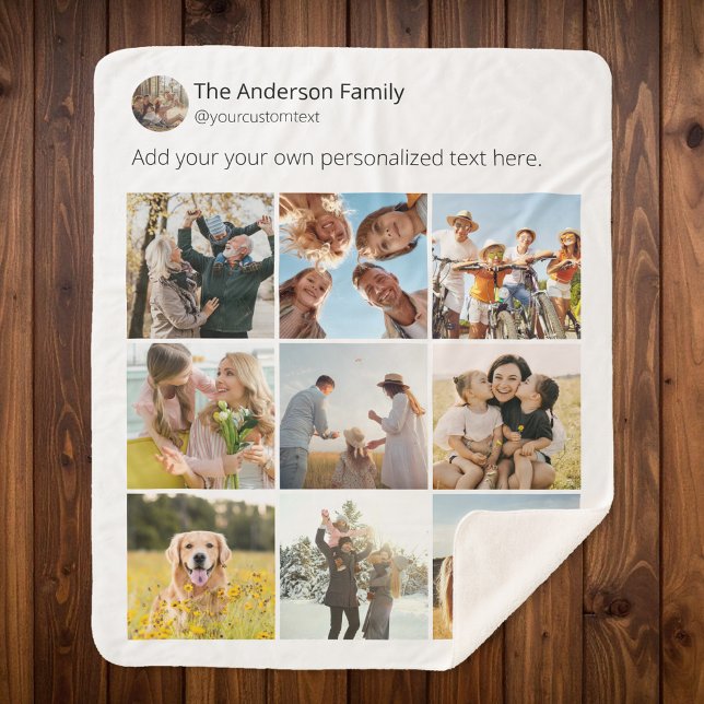 Couverture Sherpa Créez votre propre collection de photos sur les mé (Créateur téléchargé)